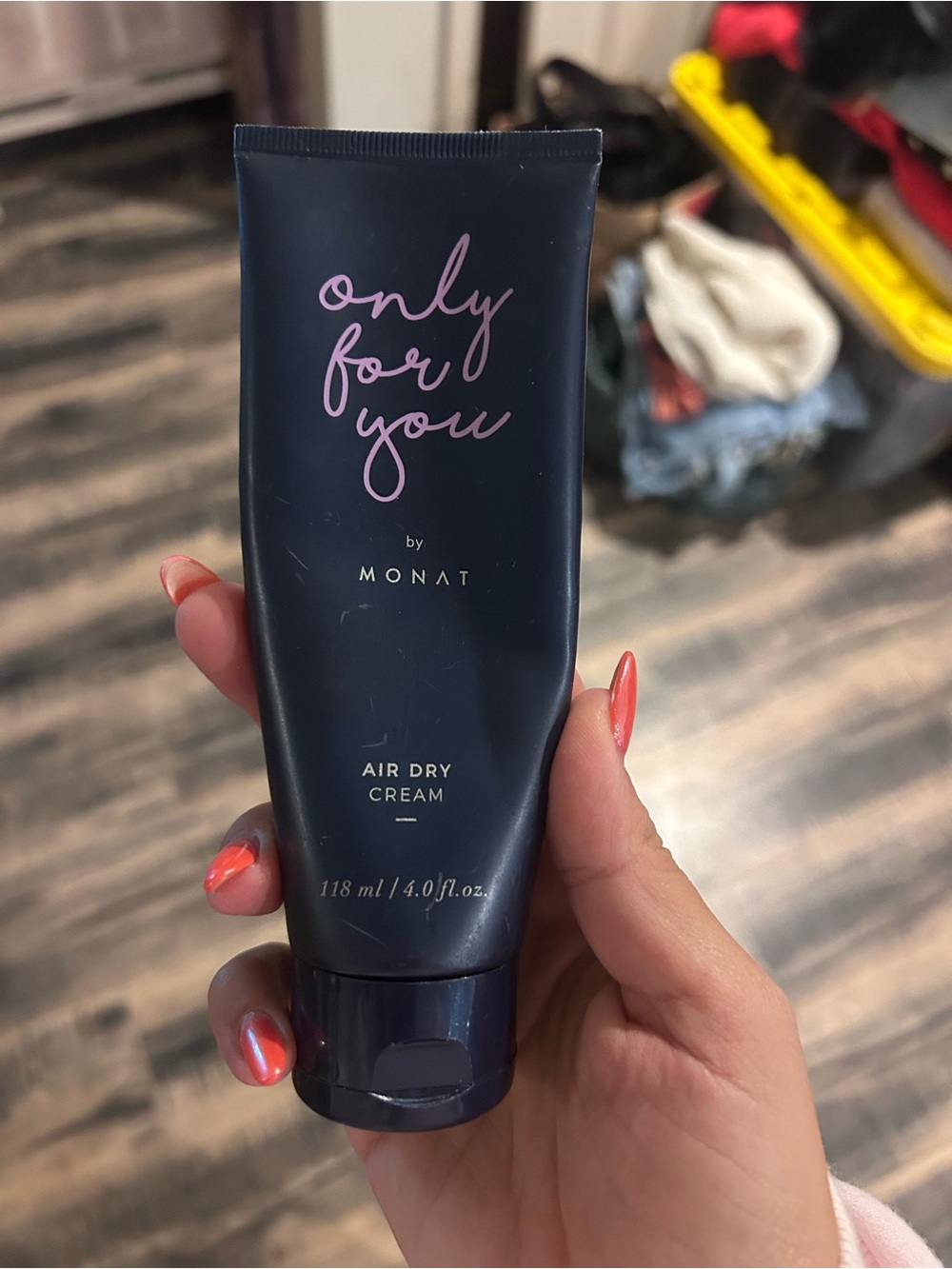 Only For You by MONAT Air Dry Cream - Navy with Pink Script